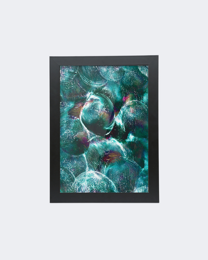 'Emerald Eclipse' Framed A2 Abstract Giclée Fine Art Print
