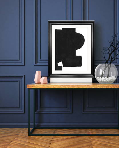'Black Solitude' Framed Art 16x20