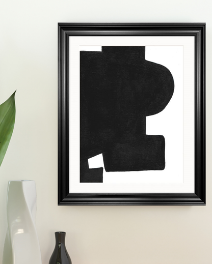 'Black Solitude' Framed Art 16x20