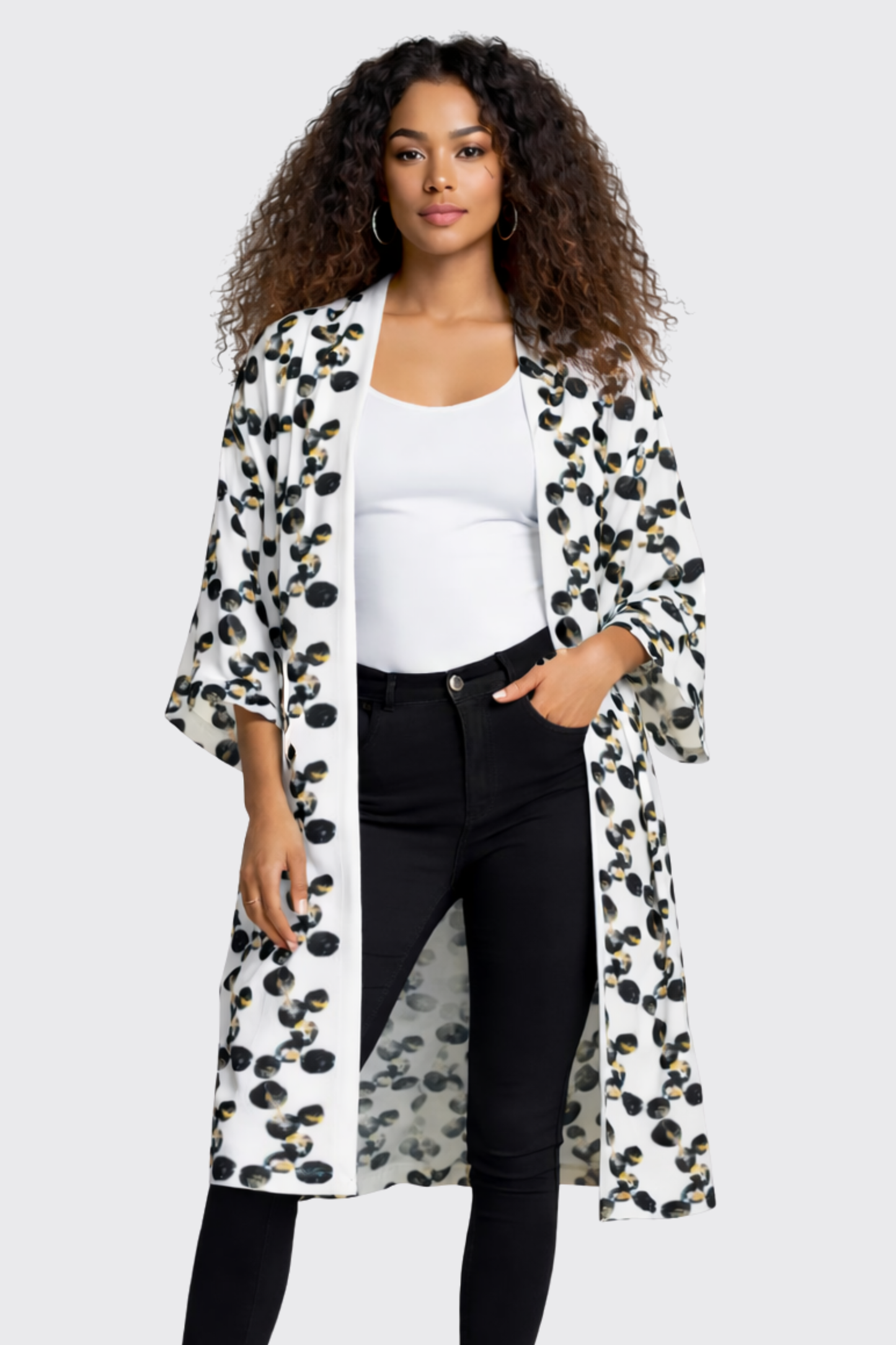 'Black Marbles' Kimono