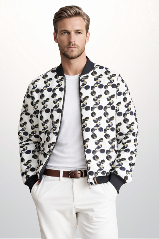 'Black Marbles' Men's Bomber Jacket