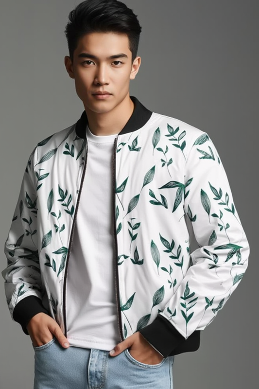 Botanical Design Men's Bomber Jacket