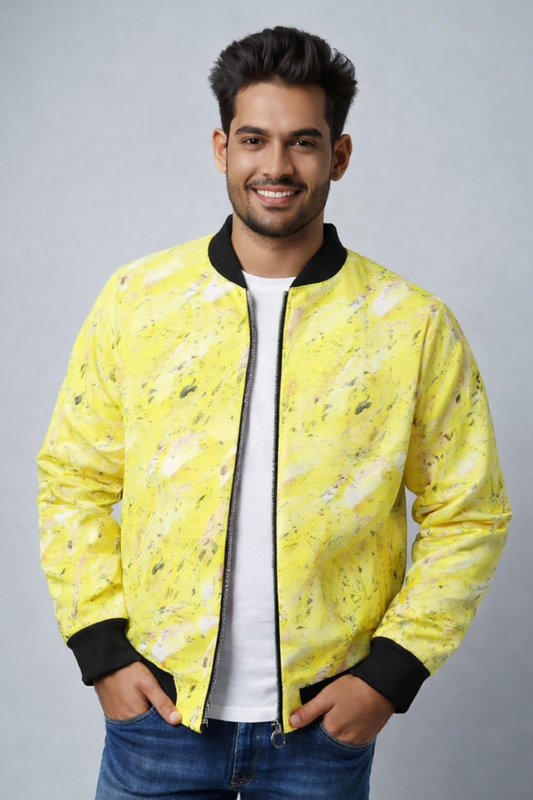 'Citrus Camouflage' Men's Bomber Jacket