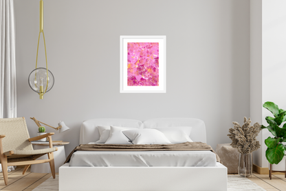 'Summer Blooms' Abstract Framed Art with Classic Border A2