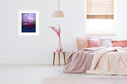 'Plum Trees' Abstract Framed Art with Classic Border A2