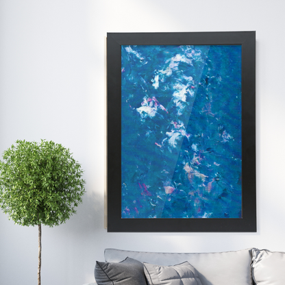 'Crashing Waves' Framed A2 Abstract Giclée Fine Art Print