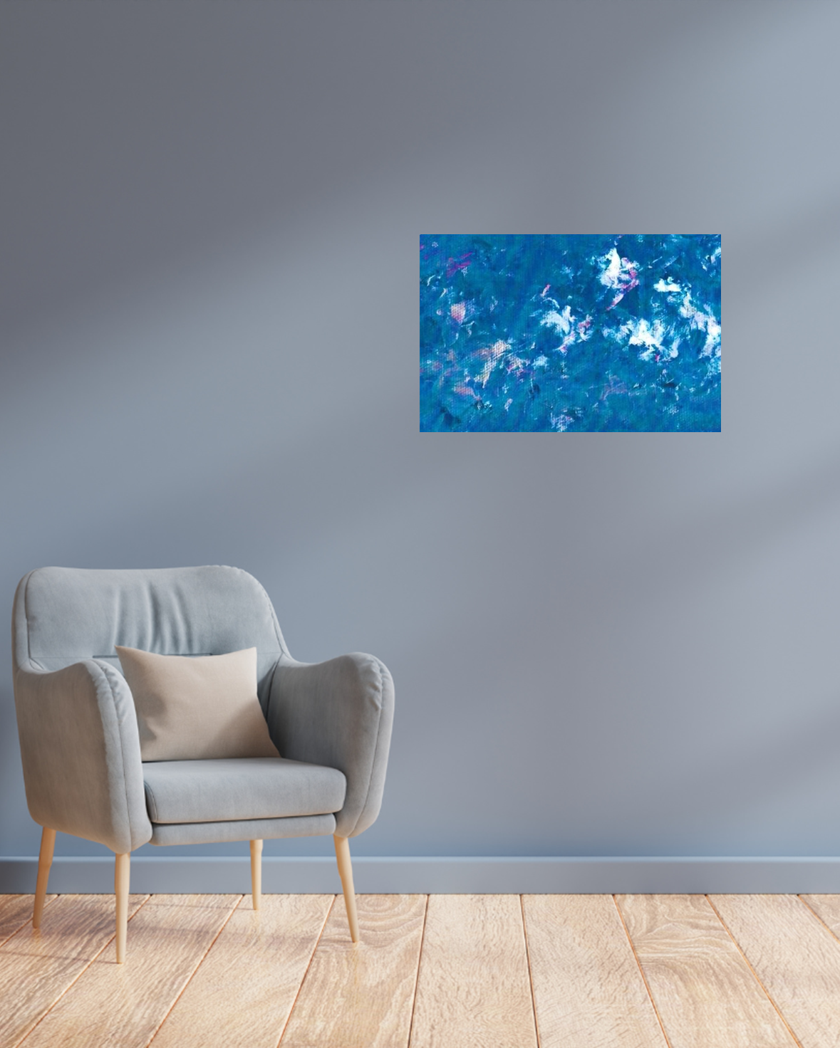 'Crashing Waves' Abstract Canvas Art 40X60 cm