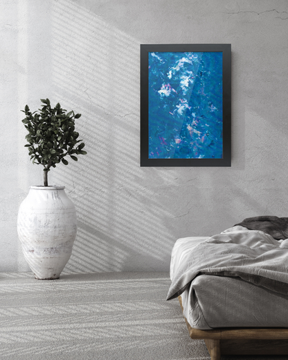 'Crashing Waves' Framed A2 Abstract Giclée Fine Art Print