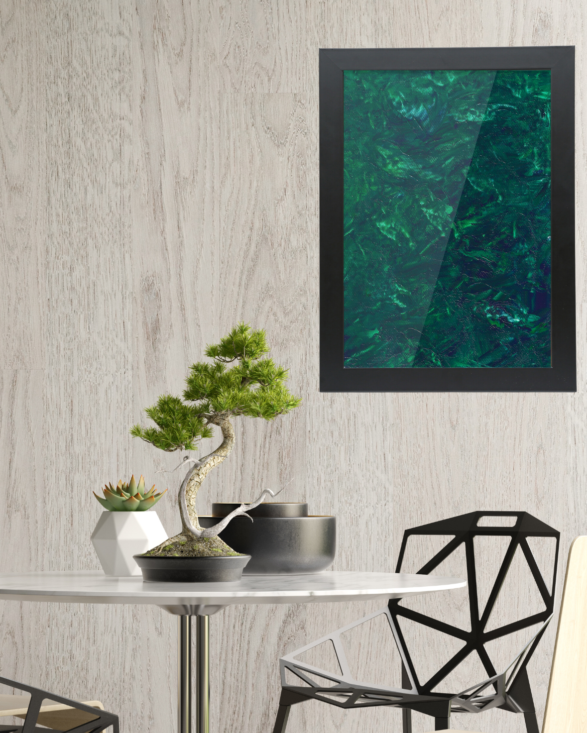 'Forest Deep' Framed A2 Abstract Giclée Fine Art Print