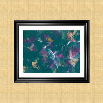 'Floral Utopia' Abstract Framed Art 16x20