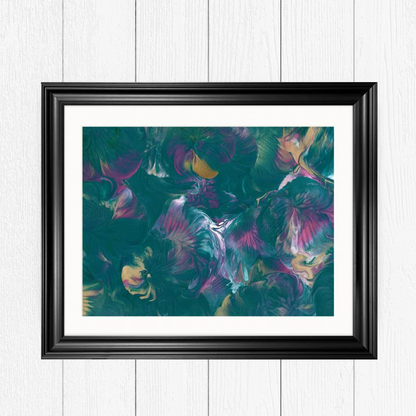 'Floral Utopia' Abstract Framed Art 16x20