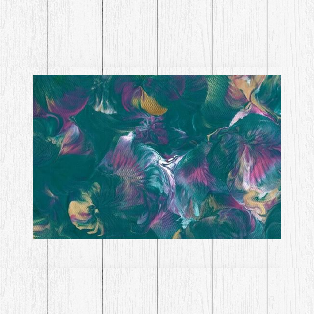 'Floral Utopia' Abstract Canvas 40x60 cm