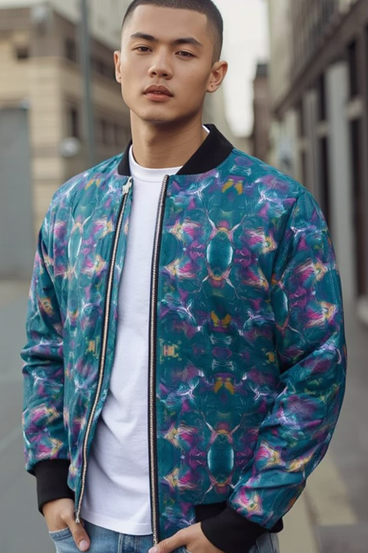 'Floral Utopia' Men's Bomber Jacket