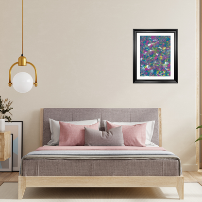 'Flower Show' Abstract Framed Wall Art 16x20