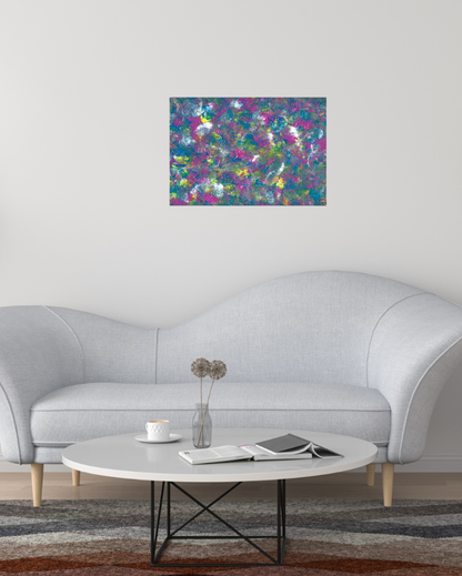 'Flower Show' Abstract Canvas Art 40x60 cm