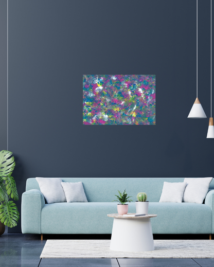 'Flower Show' Abstract Canvas Art 40x60 cm