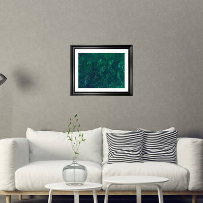 'Forest Deep' Abstract Framed Art 16x20