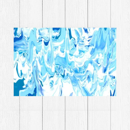 'Glacier' Abstract Canvas Art 50X70 cm