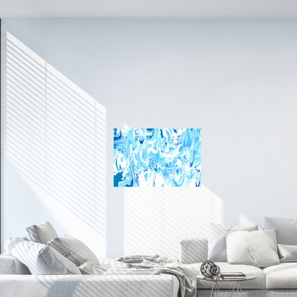'Glacier' Abstract Canvas Art 50X70 cm