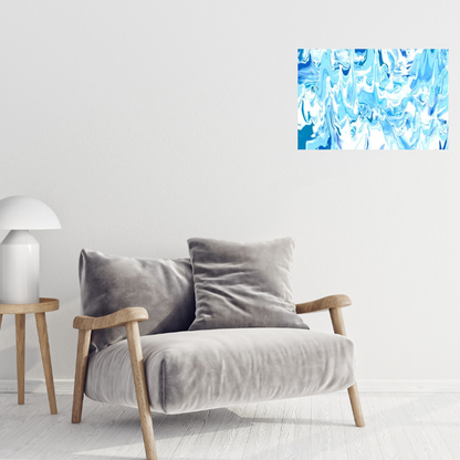 'Glacier' Abstract Canvas Art 50X70 cm