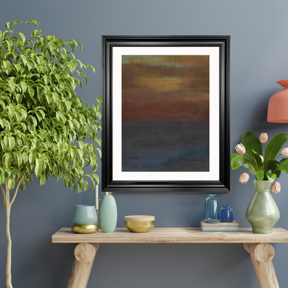 'Horizon' Abstract Framed Art 16x20