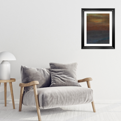 'Horizon' Abstract Framed Art 16x20