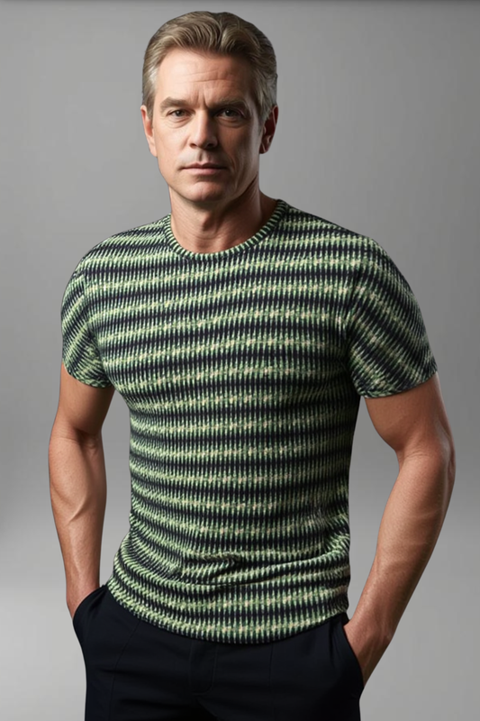 Lime green pattern Men's Tshirt