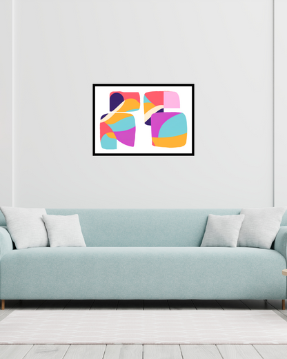 Maximalist Modern Art Print | Colourful Wall Art | Statement Wall Art