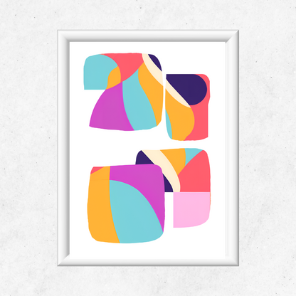 Maximalist Modern Art Print | Colourful Wall Art | Statement Wall Art