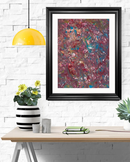 'Painting Party' Abstract Framed Art 16x20