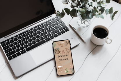 Boho Motivational Phone Wallpaper | iPhone | Android | Screen Saver