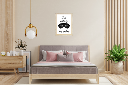 Wall Art Print | Eye Mask | Eye Lashes | Sleepy Eyes