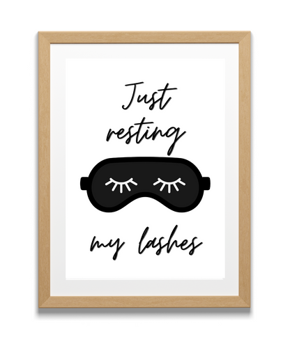 Wall Art Print | Eye Mask | Eye Lashes | Sleepy Eyes