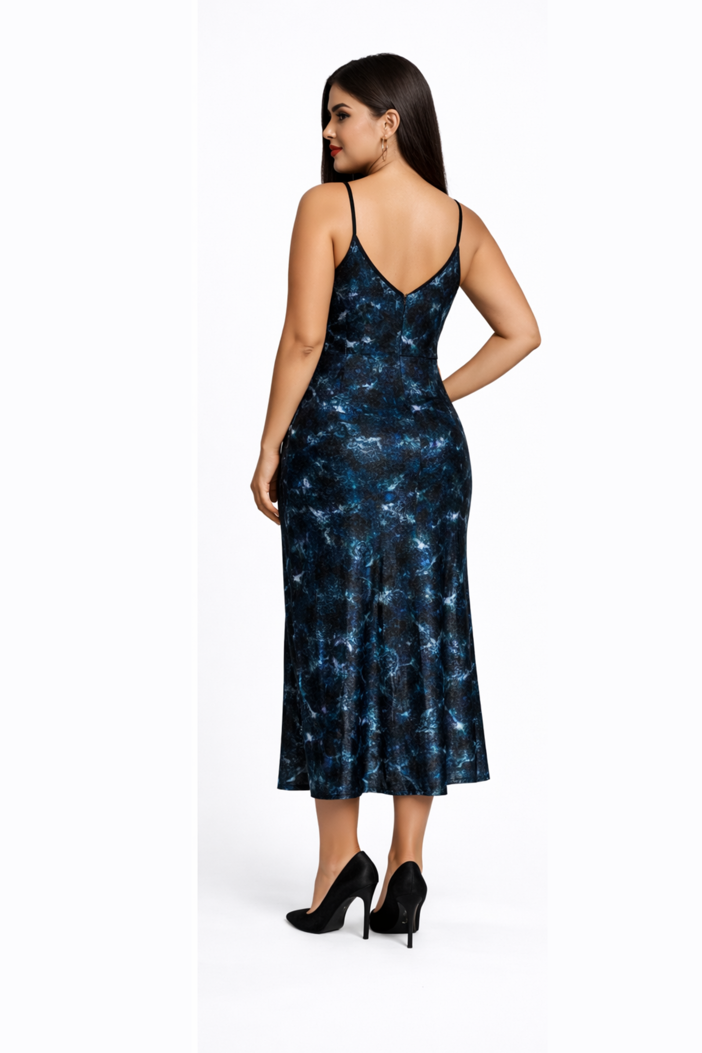 Ocean Deep Slip Dress-Back