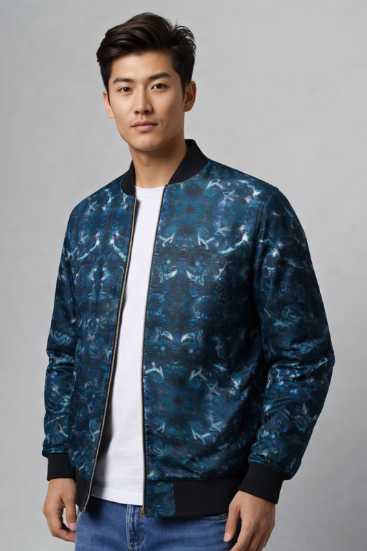 'Ocean Deep' Men's Bomber Jacket