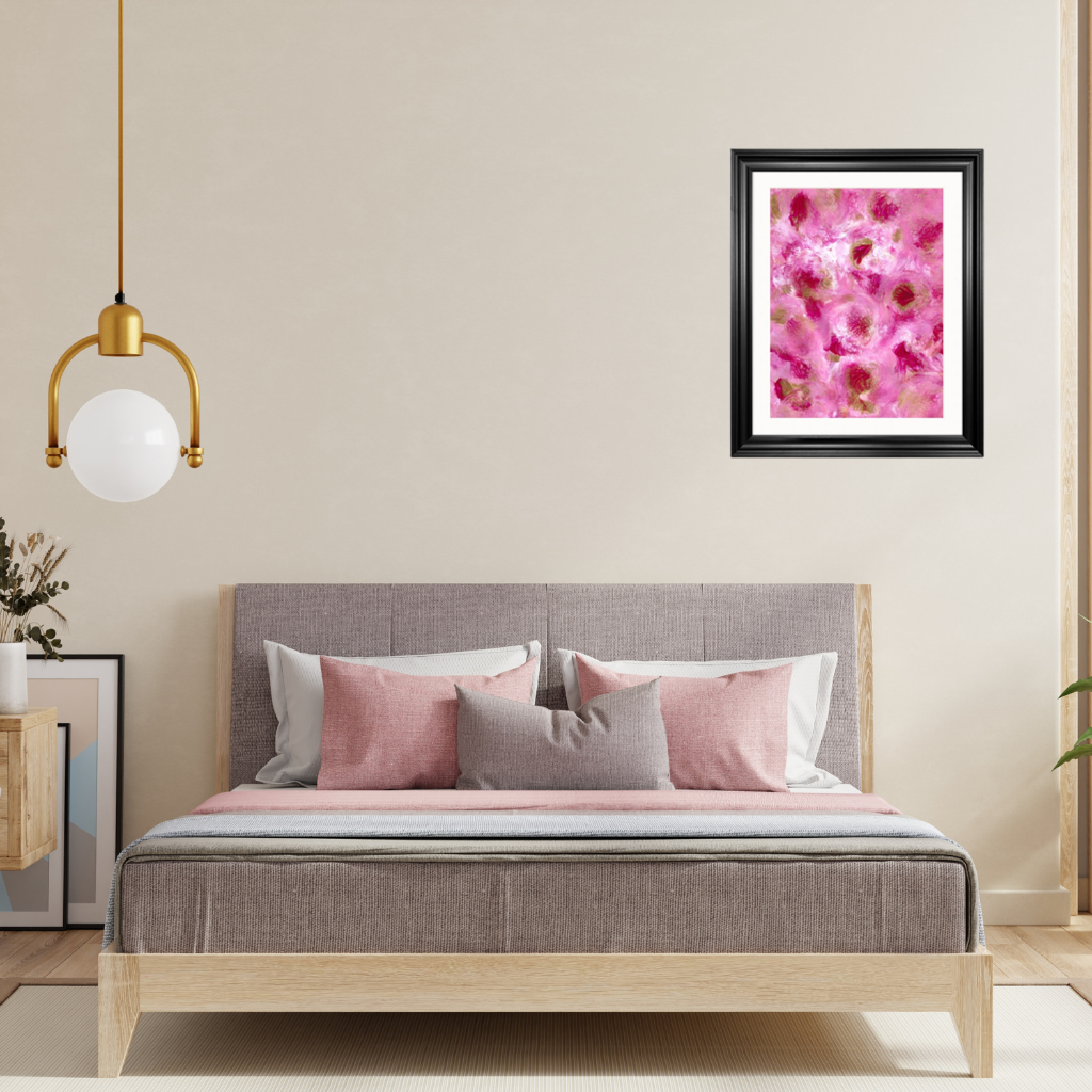 'Petunias' Abstract Framed Art 16x20