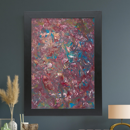 'Painting Party' Framed A3 Abstract Giclée Fine Art Print
