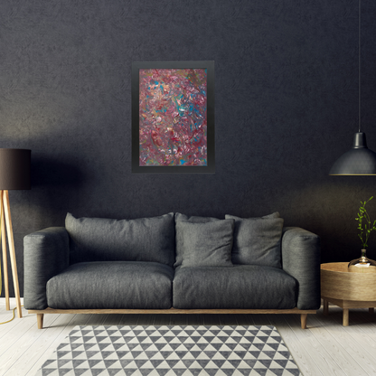 'Painting Party' Framed A3 Abstract Giclée Fine Art Print
