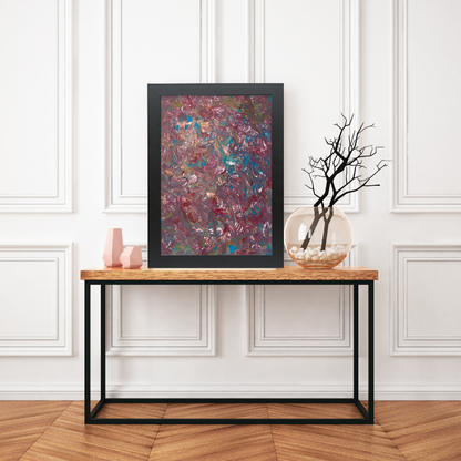 'Painting Party' Framed A3 Abstract Giclée Fine Art Print