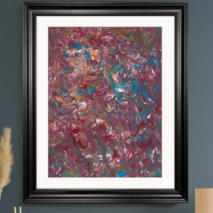 'Painting Party' Abstract Framed Art 16x20