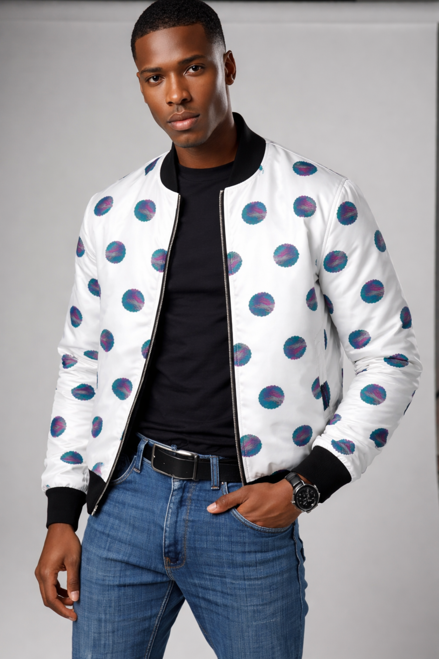 Abstract Planet Men's Bomber Jacket