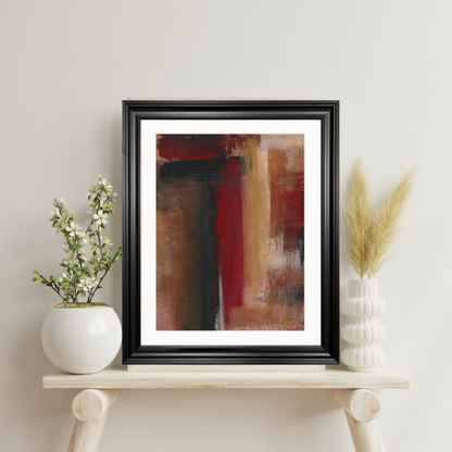 'Rustic Linear' Abstract Framed Art 16x20