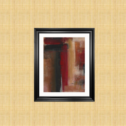 'Rustic Linear' Abstract Framed Art 16x20