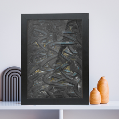 'Roads' Framed A2 Abstract Giclée Fine Art Print