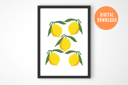 Lemons Wall Art | Digital Download
