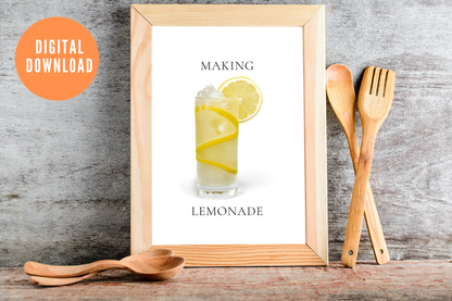Making Lemonade Wall Art | Digital Download