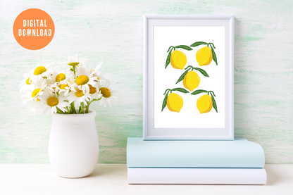 Lemons Wall Art | Digital Download