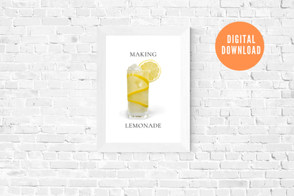 Making Lemonade Wall Art | Digital Download