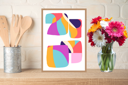 Maximalist Modern Art Print | Colourful Wall Art | Statement Wall Art