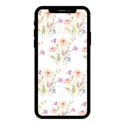 Floral Wallpaper Phone | Watercolour Flowers Painting | Flowers Aesthetic Wallpaper for iPhone & Android